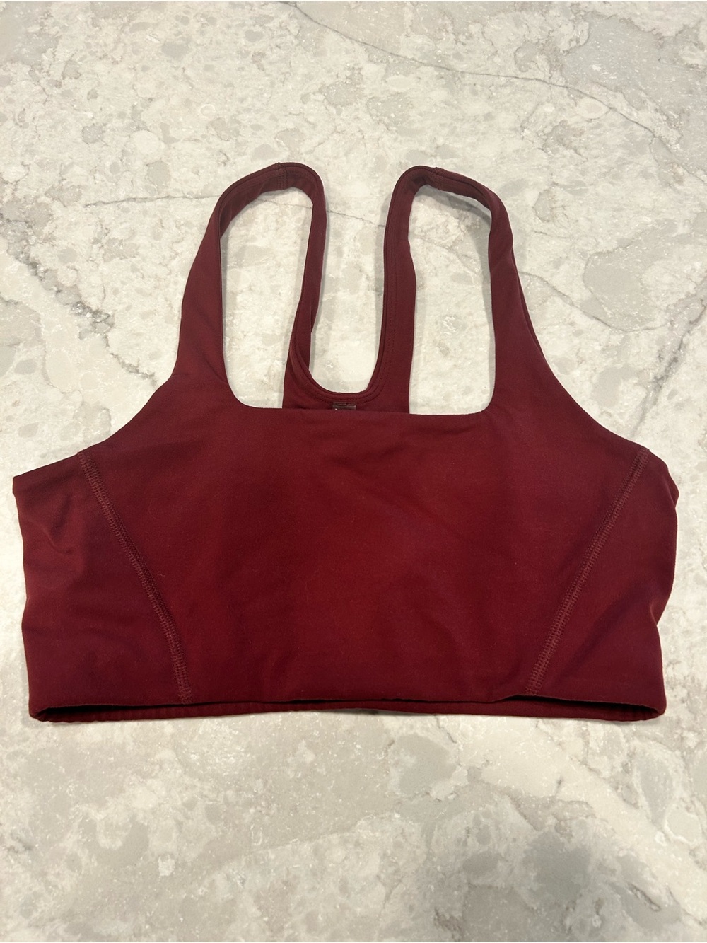 Free People Movement Red Never Better Square Neck Sports Bra
